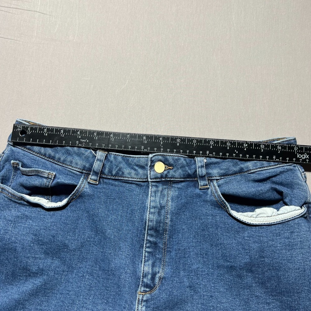 DL1961 Womens Blue Denim High Rise Vintage 31 Patti Straight Jeans Plus Size 16W - Picture 12 of 16